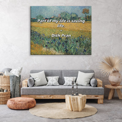 Artsy Quote "Part of my life is saving life." By Dith Pran Gallery Wrapped Canvas
