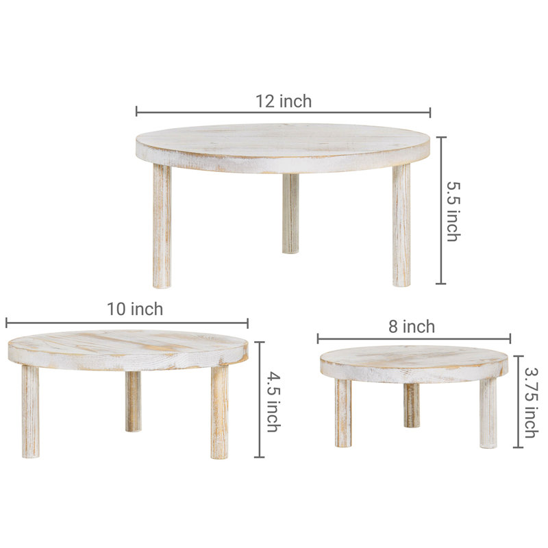 3 Piece Cake Stand Set, White