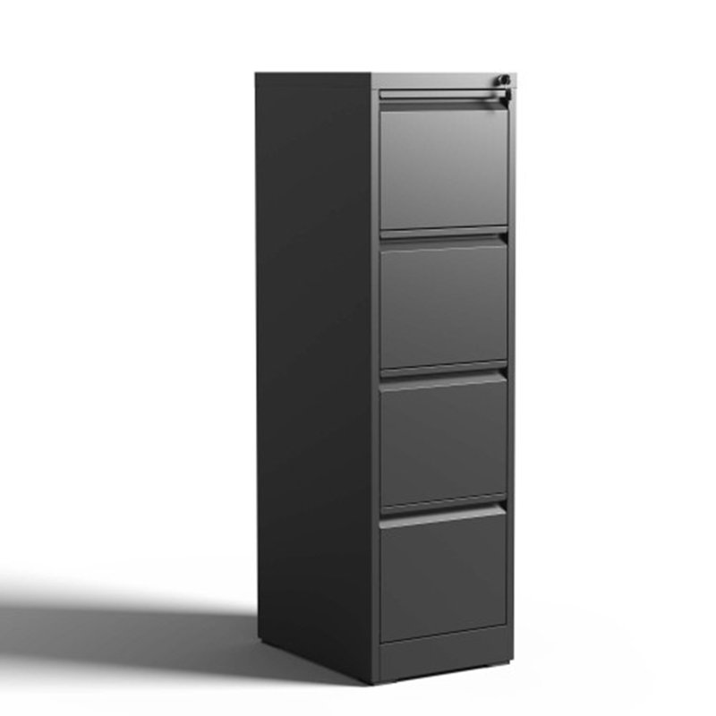 4-Drawer Lockable Metal Vertical File Cabinet for A4/Legal/Letter Size - Perfect for Office & Home Use, Black