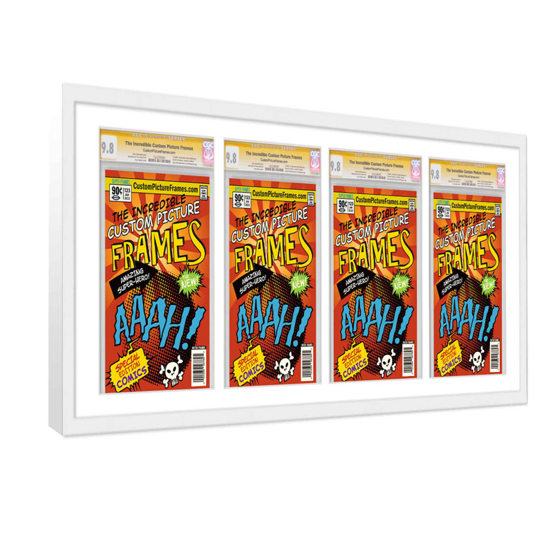 Afficher un collage de bandes dessinées, Blanc / blanc, 8.125"x13"