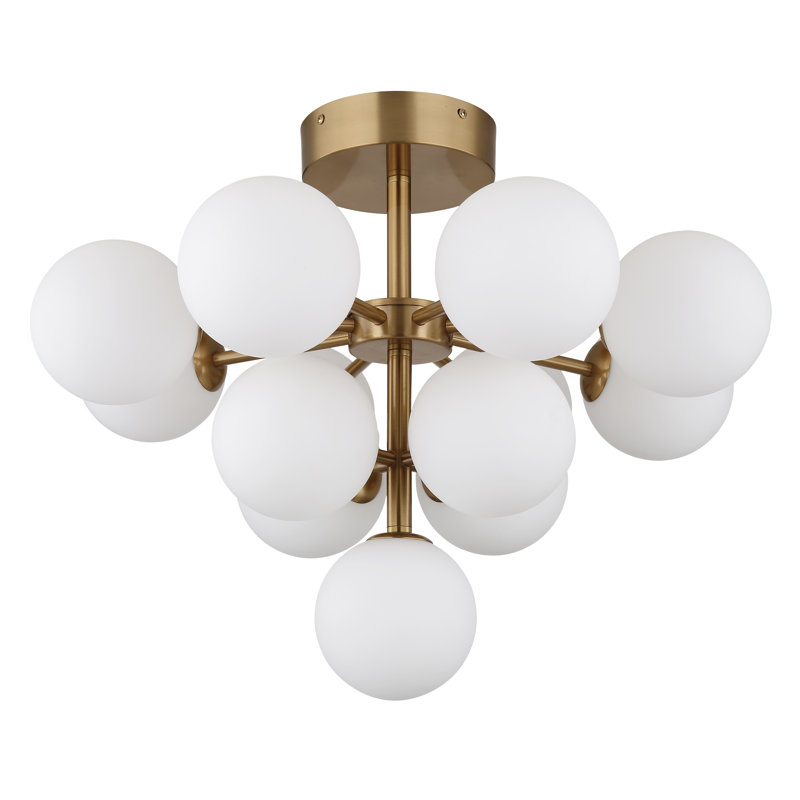 Glass Flush Mount, Gold colours