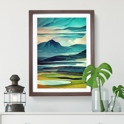 Abstract Mountain Landscape No.4 - Single Picture Frame Painting