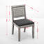 Ensemble de 2 chaises de salle à manger en rotin de style campagnard avec structure en bois franc et revêtement en canne-1086261800-1086261806