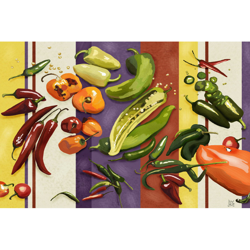 " Sarape Peppers I ", 8" H x 12" W  