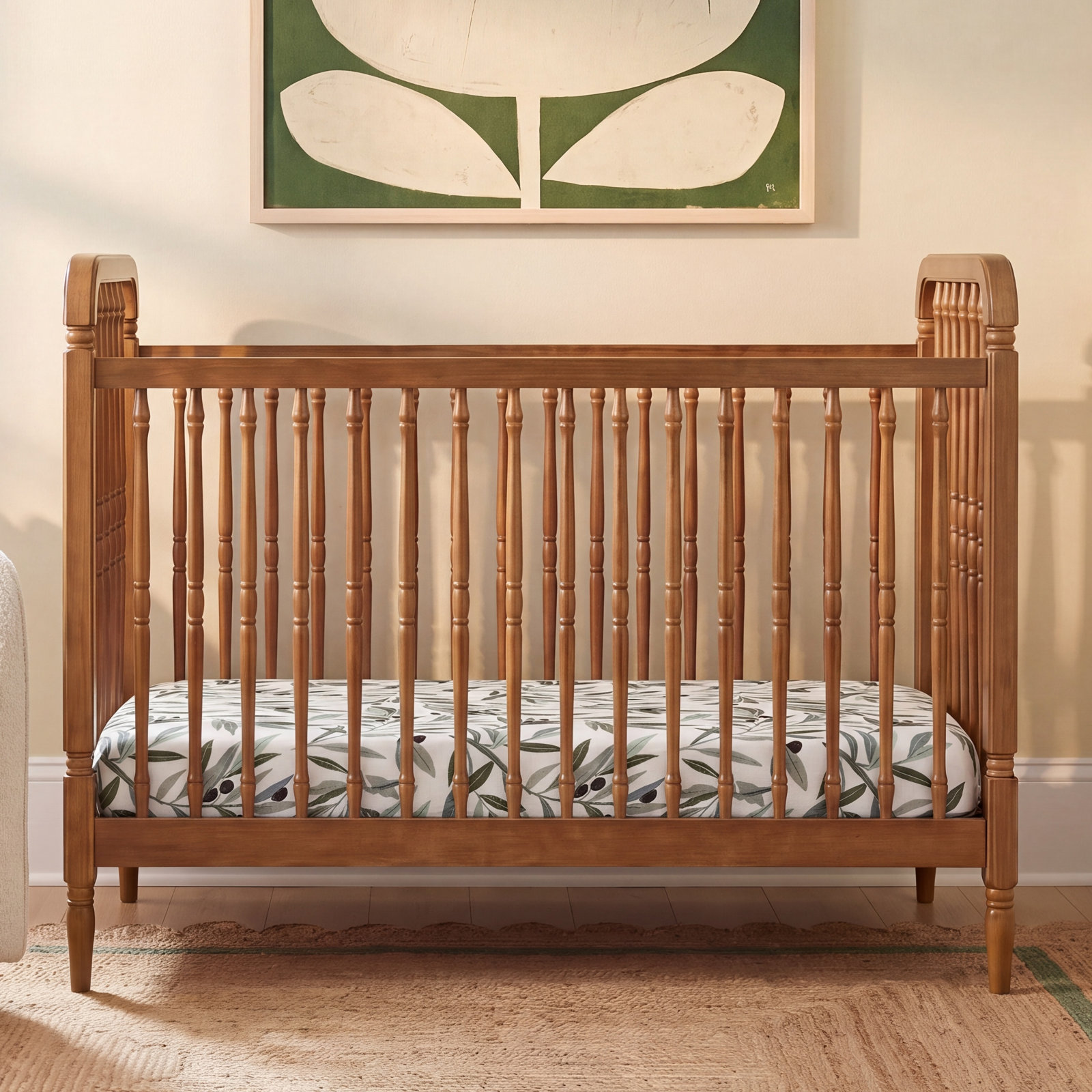 Babyletto Olive Branches Muslin Mini Crib Sheet