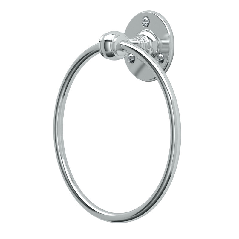 Cafe Wall Mounted 6.5" Towel Ring for Bathroom, Kitchen, Chrome