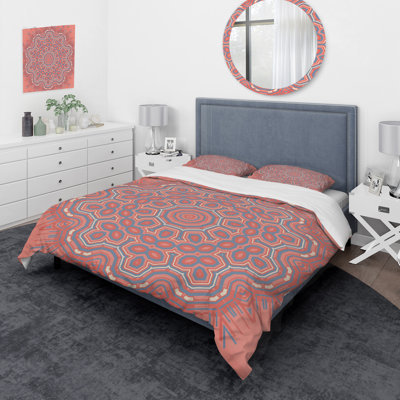 Mandala géométrique Kaleidoscope - ensemble de housse de couette moderne - microfibre de polyester