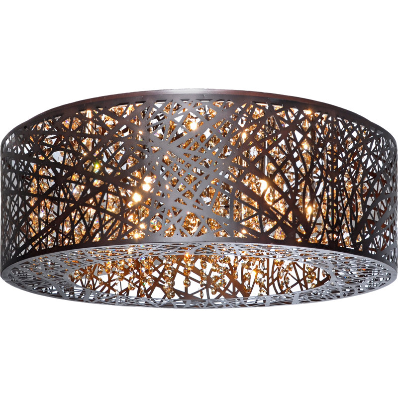 Plafonnier encastré 9 lumières 23,5 po Mascher, Bronze