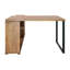 Bureau d'ordinateur en L avec 2 tiroirs, armoire de rangement et tablettes Comdesk