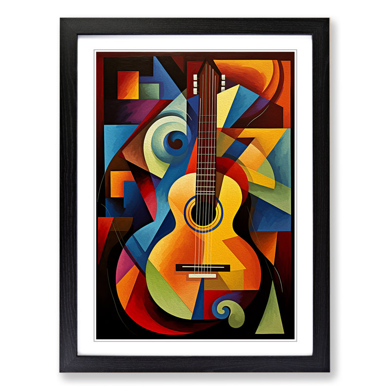 Guitar Cubism No.3 - Framed Print