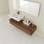 Meuble-lavabo mural spacieux et élégant avec lavabo en résine durable et nombreuses options de rangement