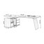Bureau rectangulaire en bois manufacturé Coffee-1904423877