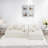 Full-compressed Sofa Modular Sofa Couch With Deep Seating, Two Side Pockets, Three Square Pillows, 2 Cylindrical Pillows And Tufted Design-1365638415