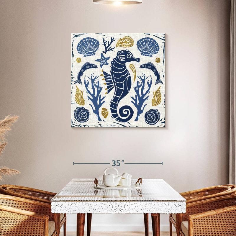 Brampt Primitive Sea II, 36" H x 36" W
