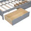 Lit de jour simple avec palette de couleur grise, 2 tiroirs, compartiment de rangement et de charge en bois, tiroirs-148288734-148288733