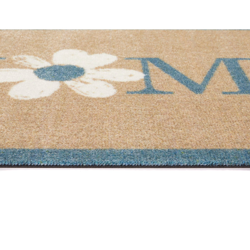 Non-Slip My Flower Home Indoor Doormat, 50cm W x 150cm L