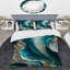 Abstract Geode Turquoise III - Ensemble de housse de couette moderne - Microfibre de polyester-295851513