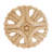 4 in x 1/2 in Unfinished Medium Hand Carved Solid Hard Maple Decorative Rosette Wood Applique