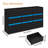 9 Drawer 63" W Dresser With LED Light, Sockets, USB Port, Type-C Port And Beveled Edge Pulls-1903218449