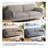 Vontavious 90.3'' Square Arms Sofa-1466095407