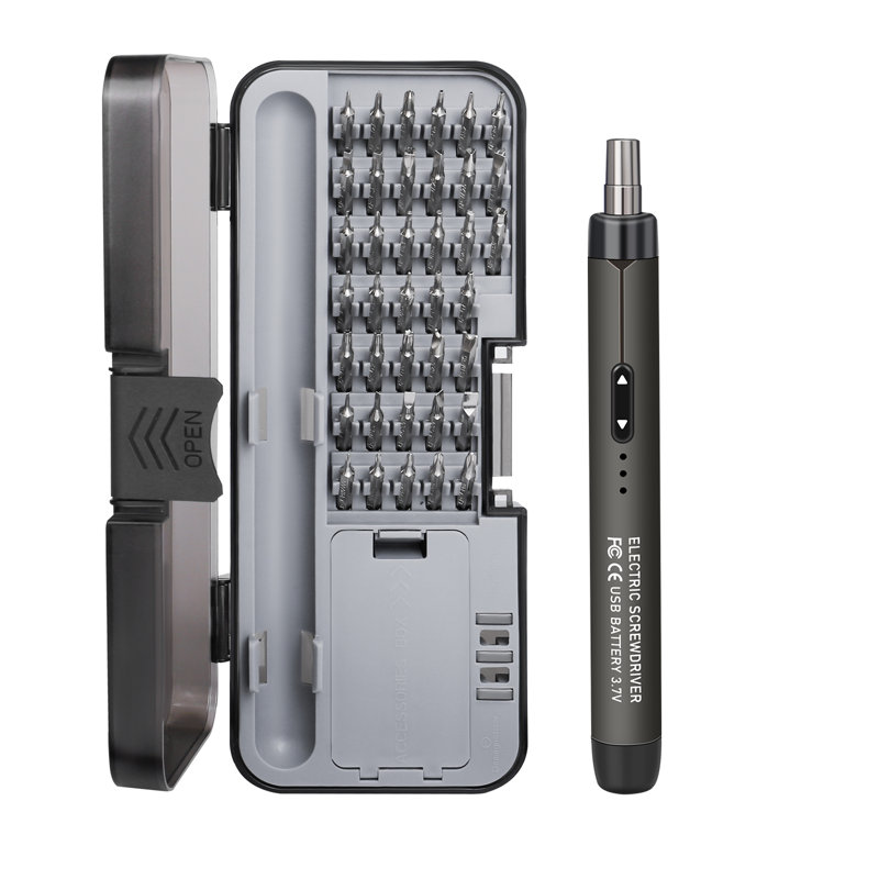 Precision Screwdriver Set 46 in 1, Magnetic Repair Tool Kit with Storage Case,Quiet Cordless Screwdriver with Type-C Fast Charging, for Camera,Watch Repair,Electronics
