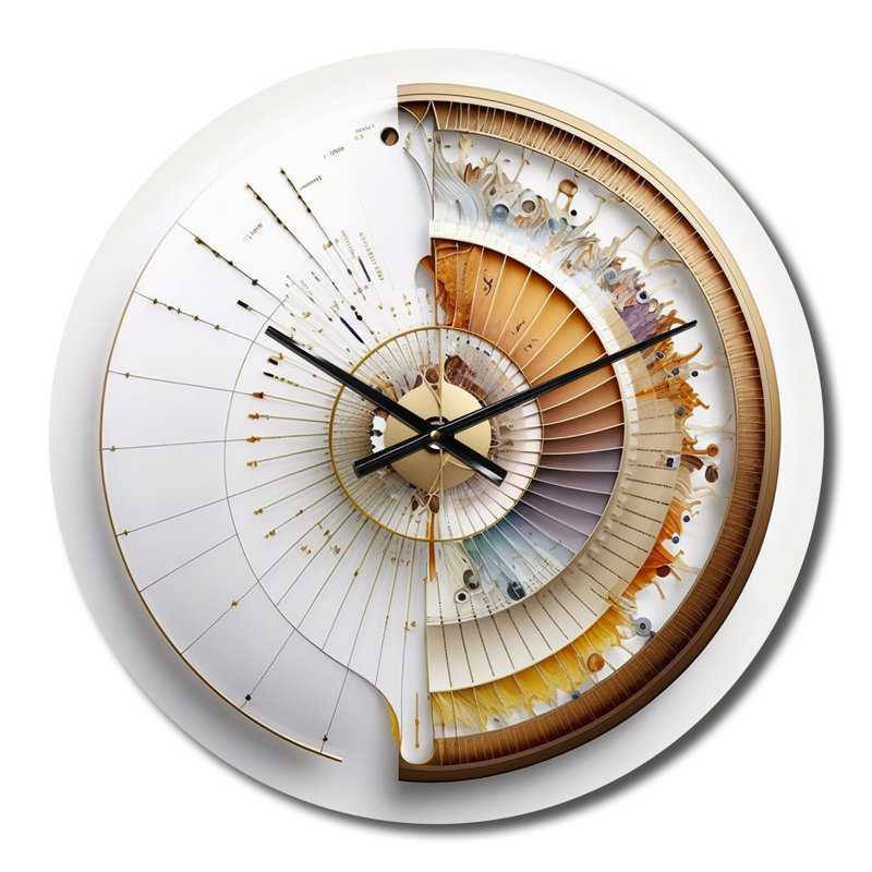 Horloge murale abstraite spirale abstraite, Illustration cosmique - Horloge décorative, Petit