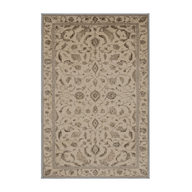 Machine Washable Tabriz Gray Area Rug, Runner 2' x 5'