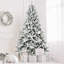Arbre de Noël floqué avec 1100 pointes, arbre à charnières enneigé réaliste PE + PVC avec support en métal, arbre de Noël artificiel complet pour la décoration des Fêtes-785061372
