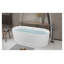 Baignoire autoportante en acrylique de 59 pouces, baignoire ovale blanc brillant avec certification cUPC