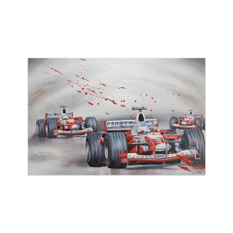 Hand -painted acrylic painting in the slipstream
