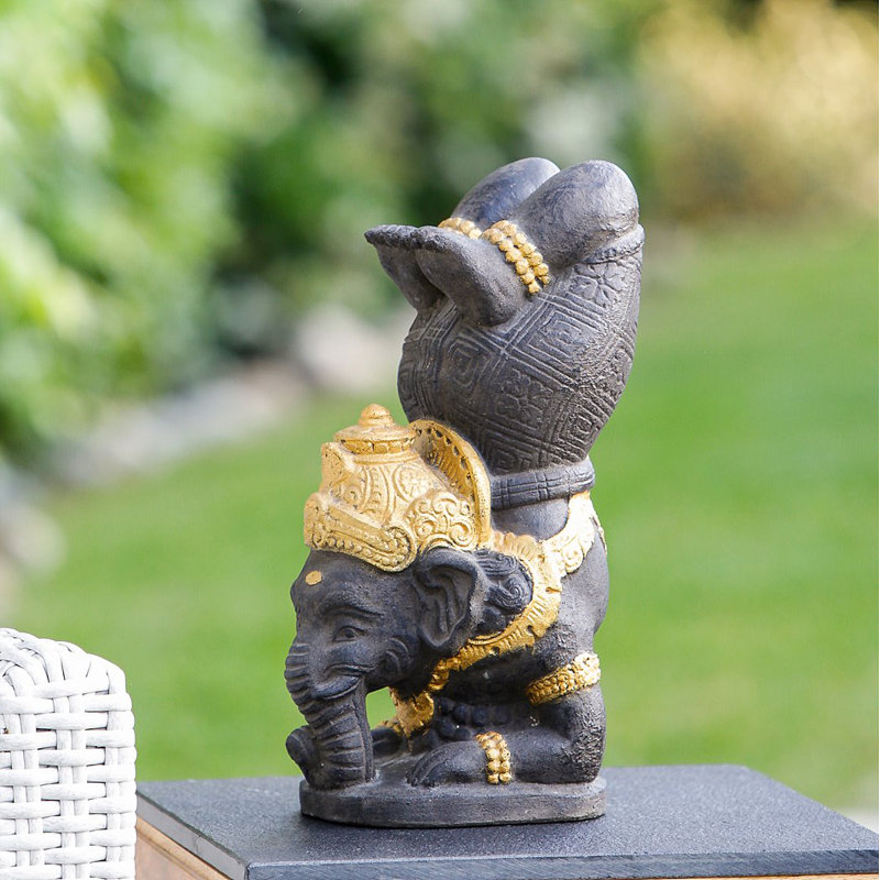 Yoga Ganesha H 16 po, Brun / or