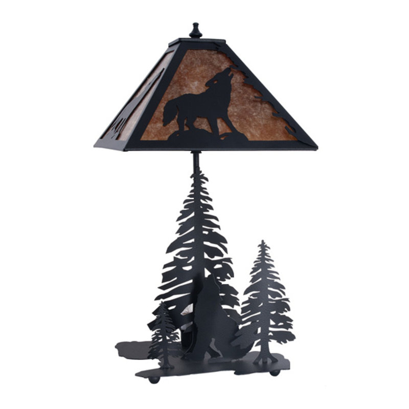 Wolf At Dawn Table Lamp