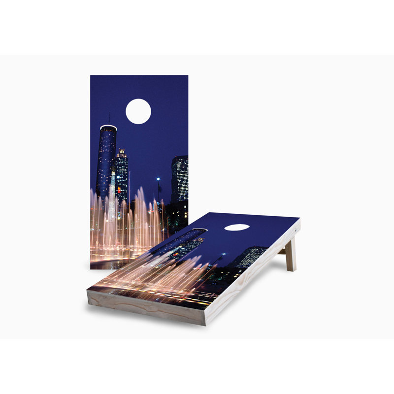 Ensemble de planches cornhole Atlanta 2 x 4 | Comprend (2) planches (8) sacs et accessoires optionnels