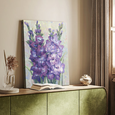 Gladiolas Blooming II -Gallery Wrapped Cavas