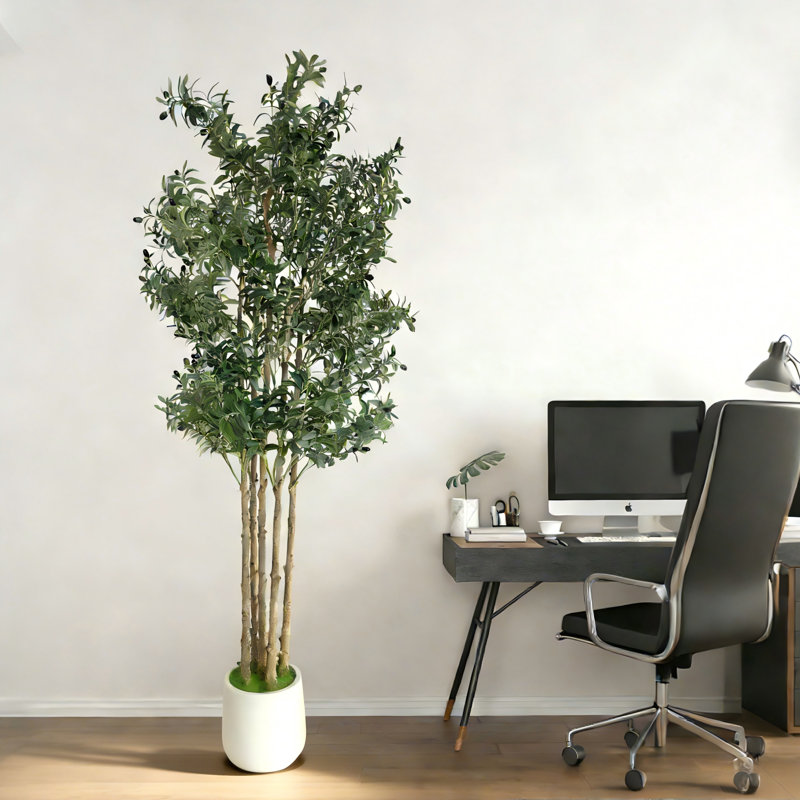 213.4cm Faux Olive Tree Tree