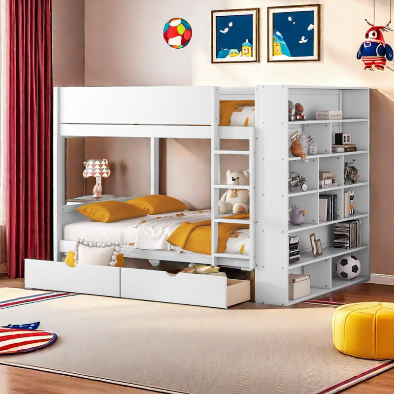 Lit superposé Kaihyan Kids, Double, Blanc