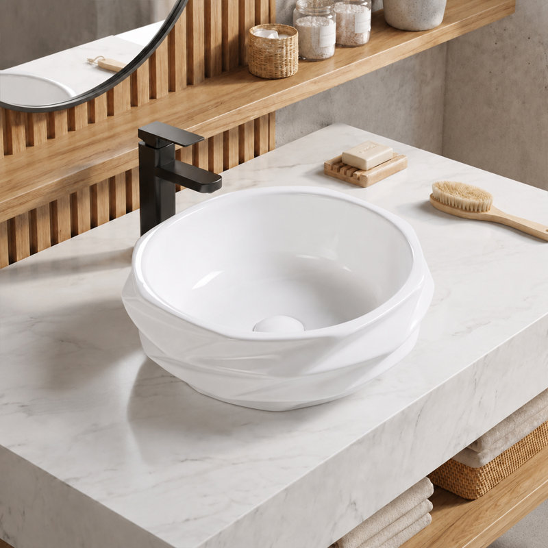 3D Circular Bathroom Vessel Sink