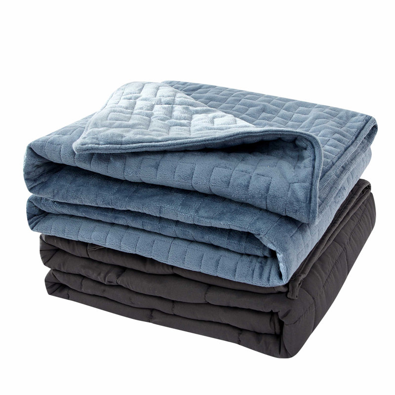 Removeable Washable Duvet Weighted Blanket Weighted Throw Blanket, Blue