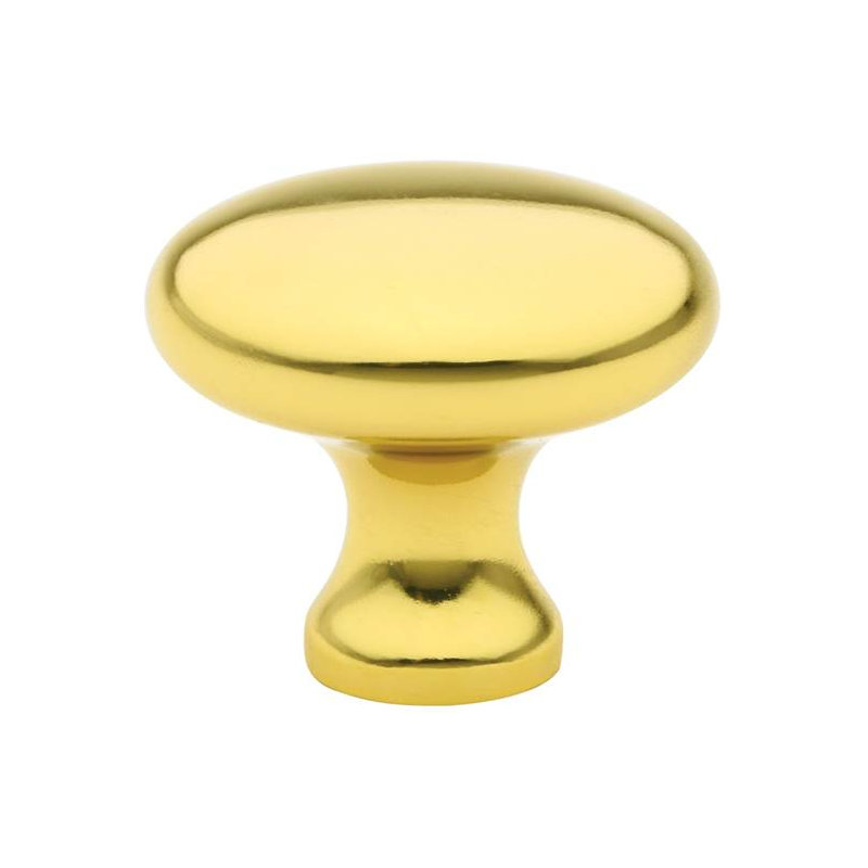 Providence Mushroom Knob, Polished Brass, 1 1/4"