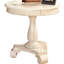 Table en bois - Finition blanche de 26 pouces et conception élégante gracieuse de côté en bois de 26 po-1872644747-1872644750