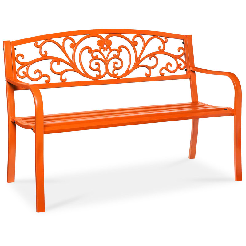 Banc de jardin en acier pour l'extérieur, Carotte