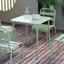 Table carrée Table de cour extérieure Table de salle à manger en plein air Villa-50459639