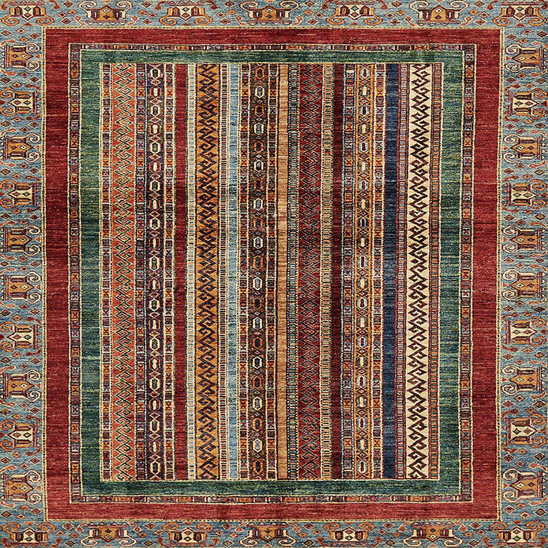 Tapis abstrait moderne 662, Carré 3 pi