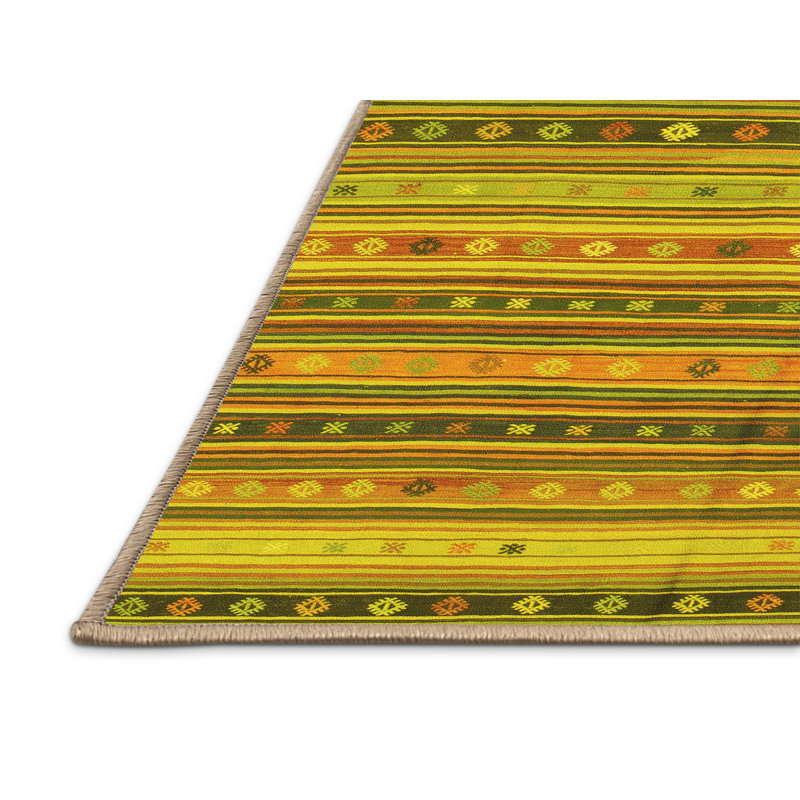 Landolfo Washable Southwestern Indoor Rug, Rectangle 2' x 4'