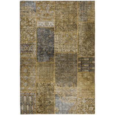 Premium Machine Washable Dream Shag ADS669 Patchwork Rug