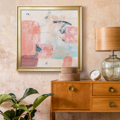 Warm Underneath III - Matted and Framed Under Acrylic Glass, Large Living Room Wall Art