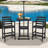 3 Piece Outdoor Adirondack Bar Chairs And Table-1265557293