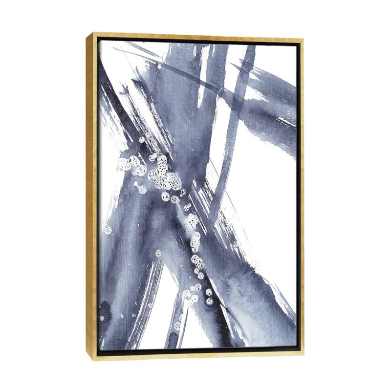 « Directivité IV » par Ethan Harper, reproduction d’art, Toile encadrée d'or, H 26 po x l 18 po x 1,5 po, Pas de tapis