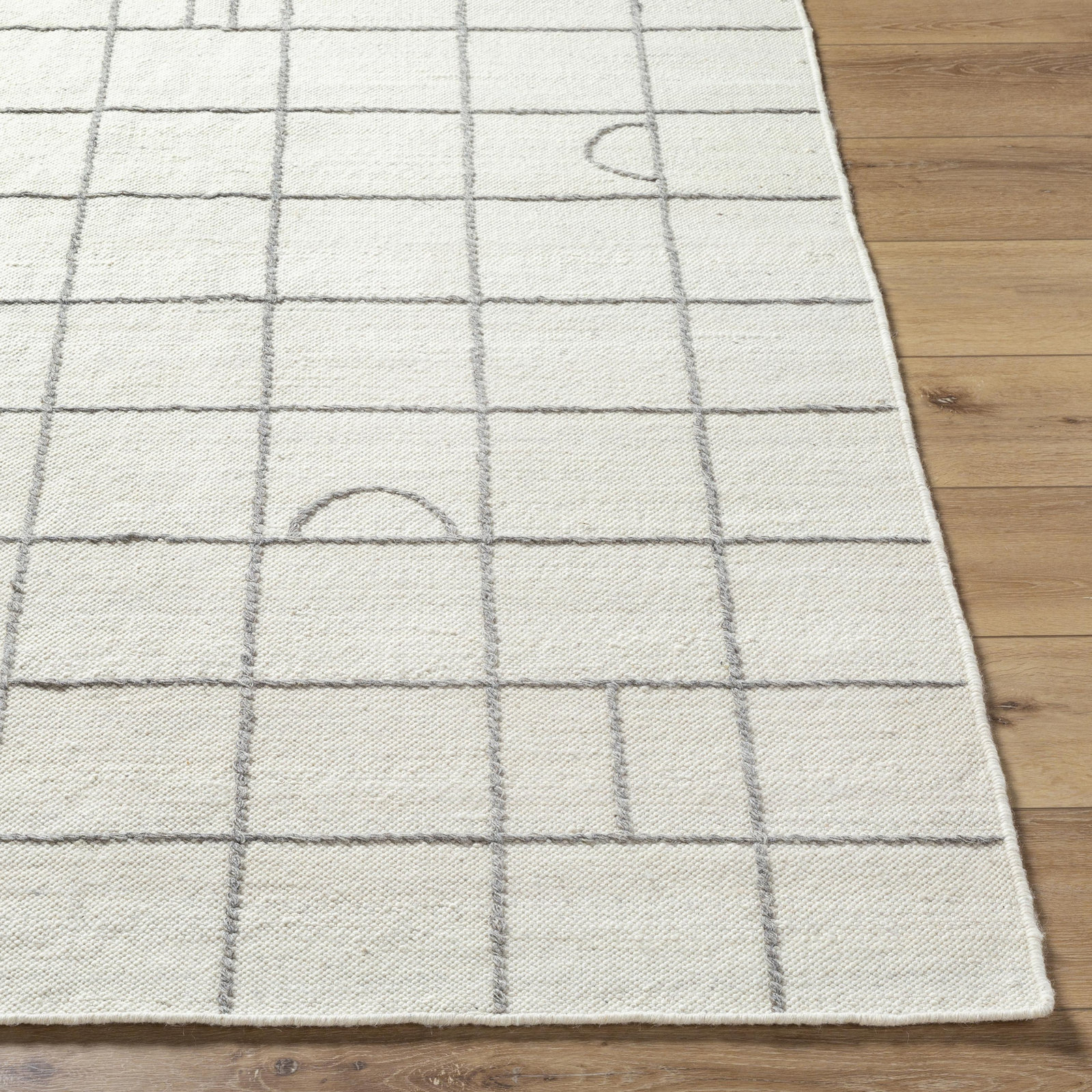 Loeb Flatweave Checkered Rug, Rectangle 2' x 3'