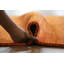 Tapis orange en laine orange de style Gabbeh 5 x 8